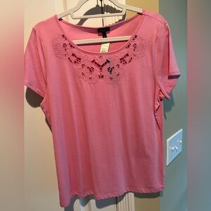 TALBOTS brand new short sleeve top, size large.